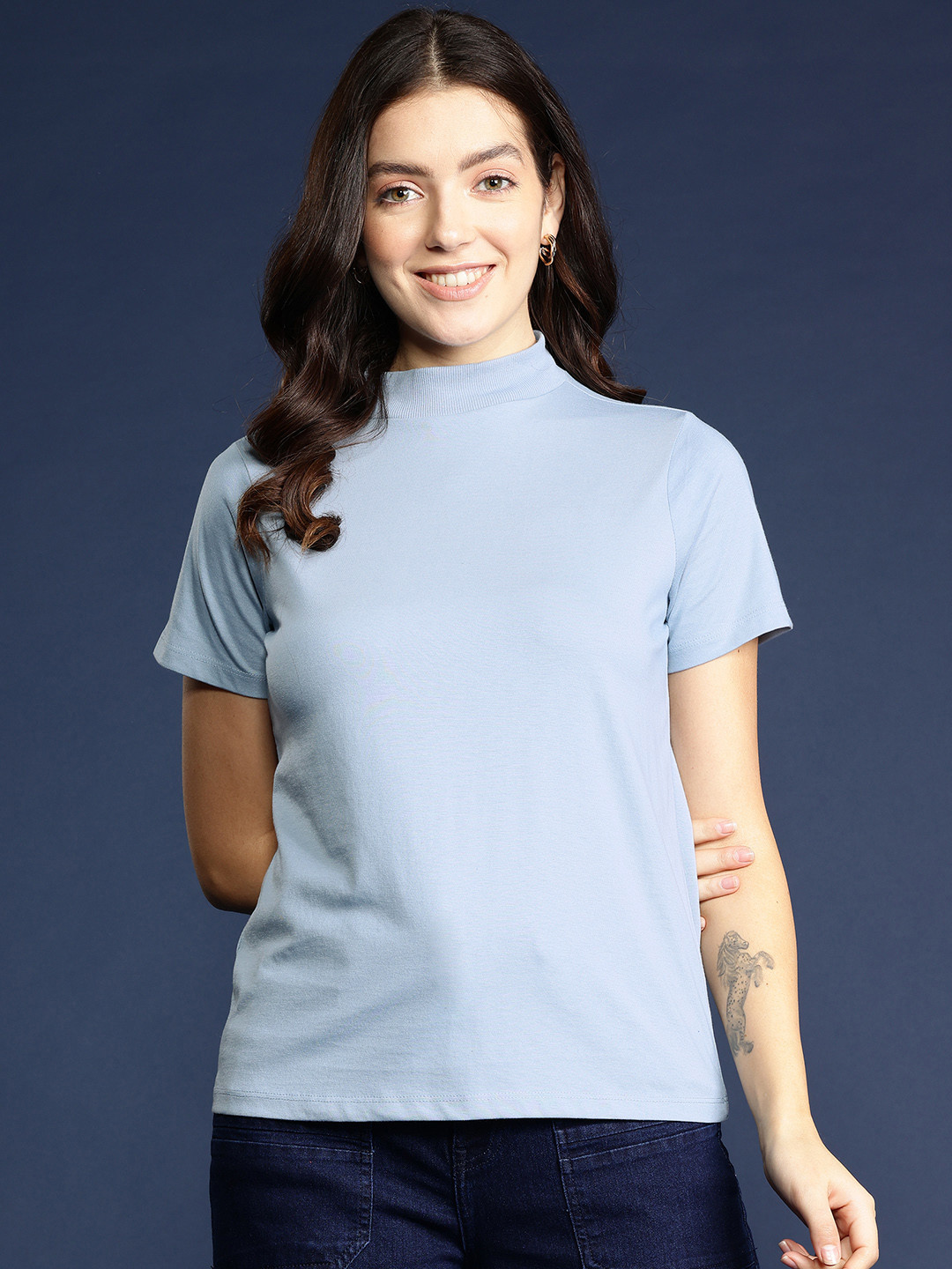 M&H Easy High Neck T-shirt