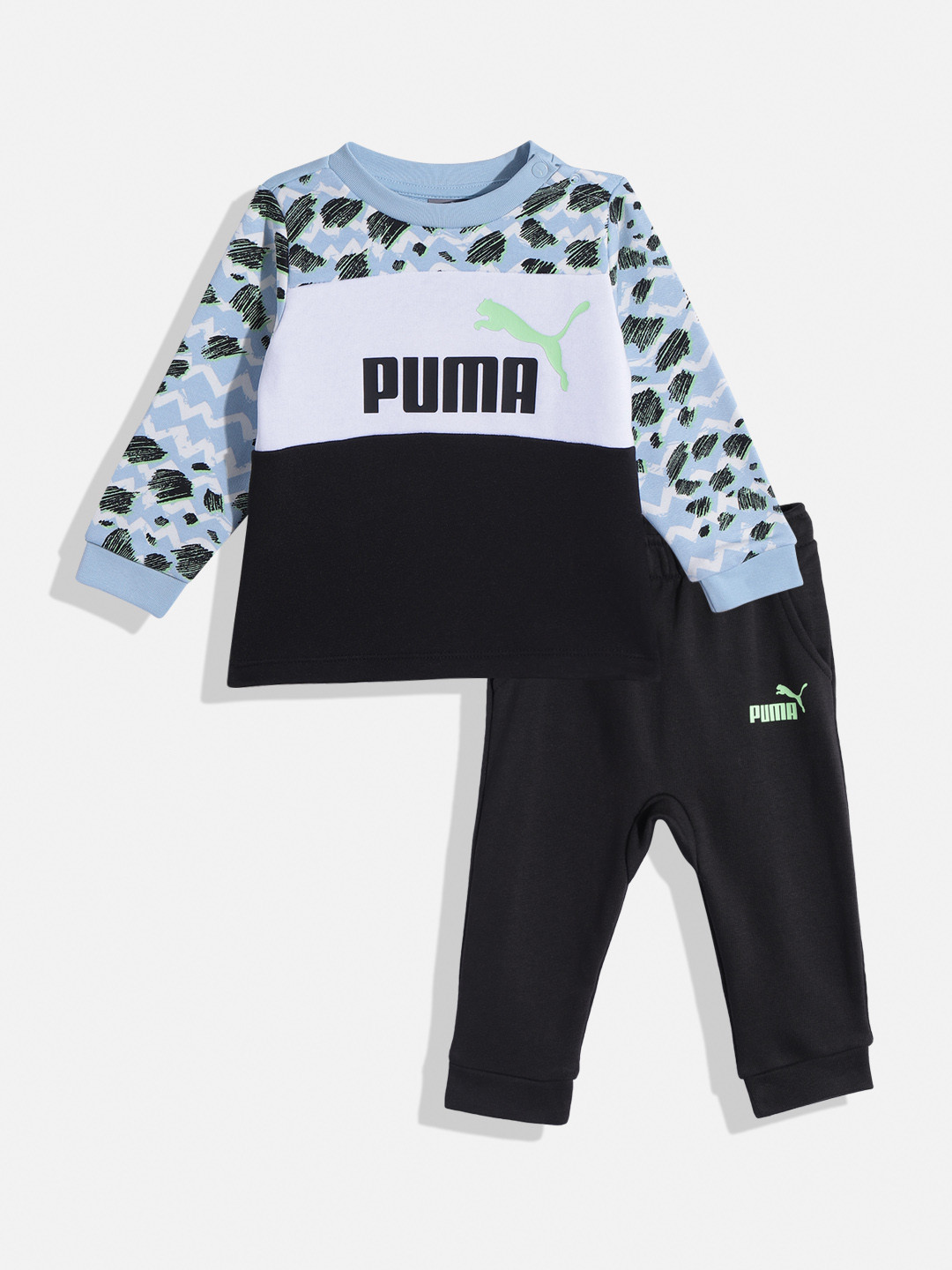 Puma Kids Printed Essential Mix Match Jogger Suit