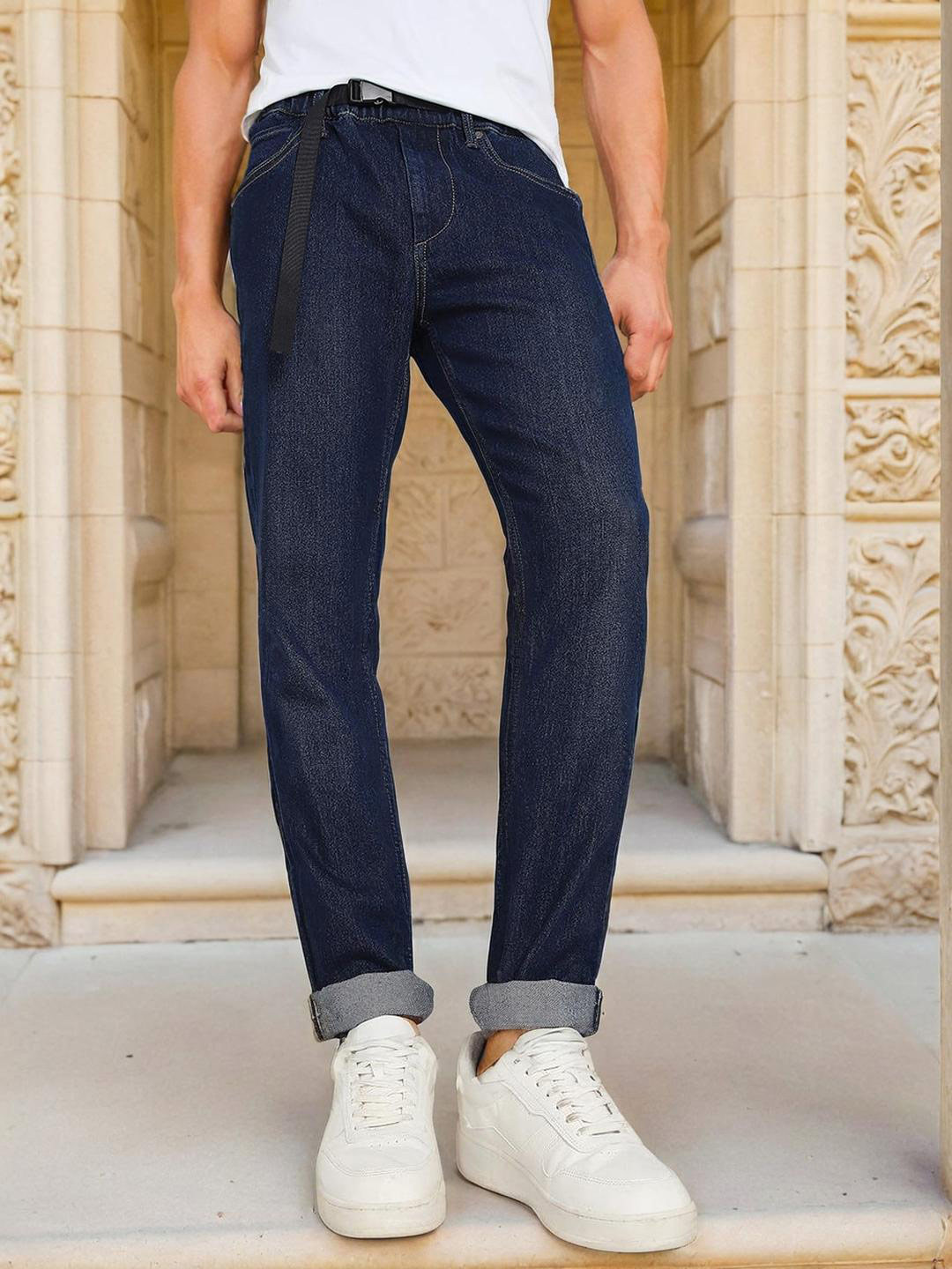 Lee Men Regular Fit Mid Rise Cotton Stretchable Jeans