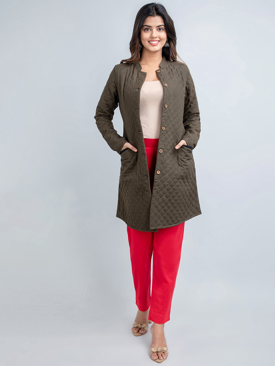 SUTI Lightweight Longline Quilted Jacket