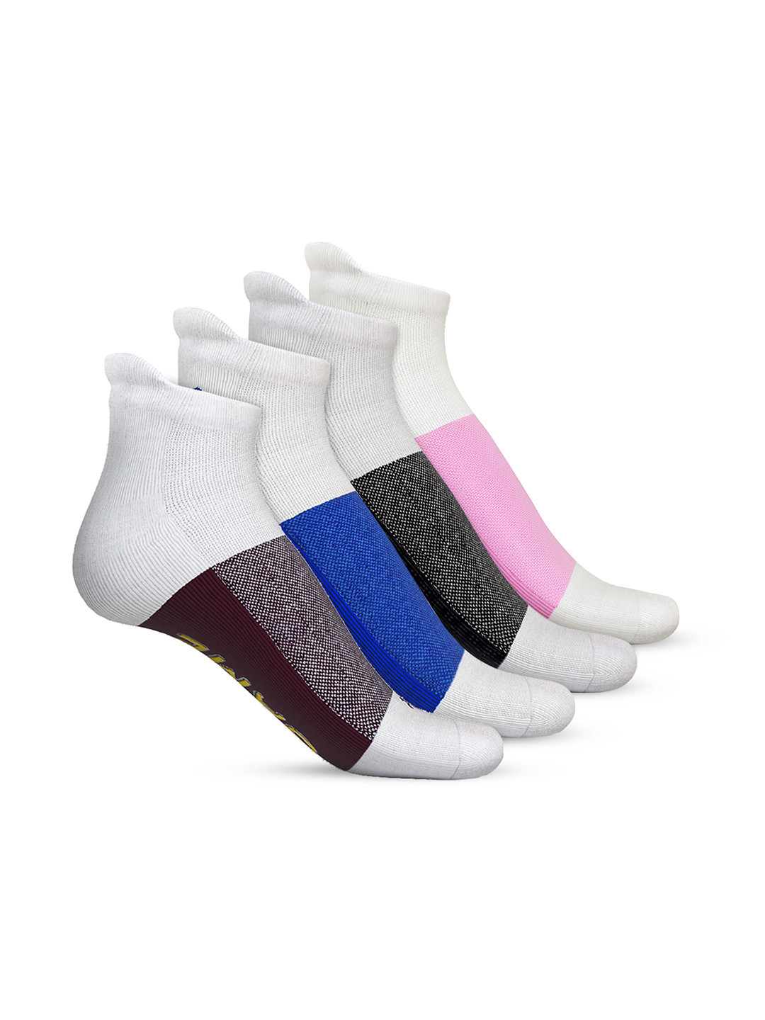 TalkingSox Unisex Pack Of 4 Color Blocked Odour-Free Ankle Length Socks