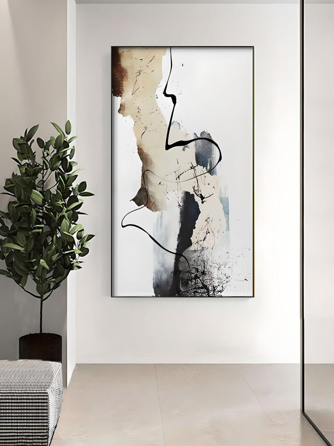 THE HANDMADE FLAIR Canvas Wall Rectangle Paintings Wall Art - 47 x 40 In
