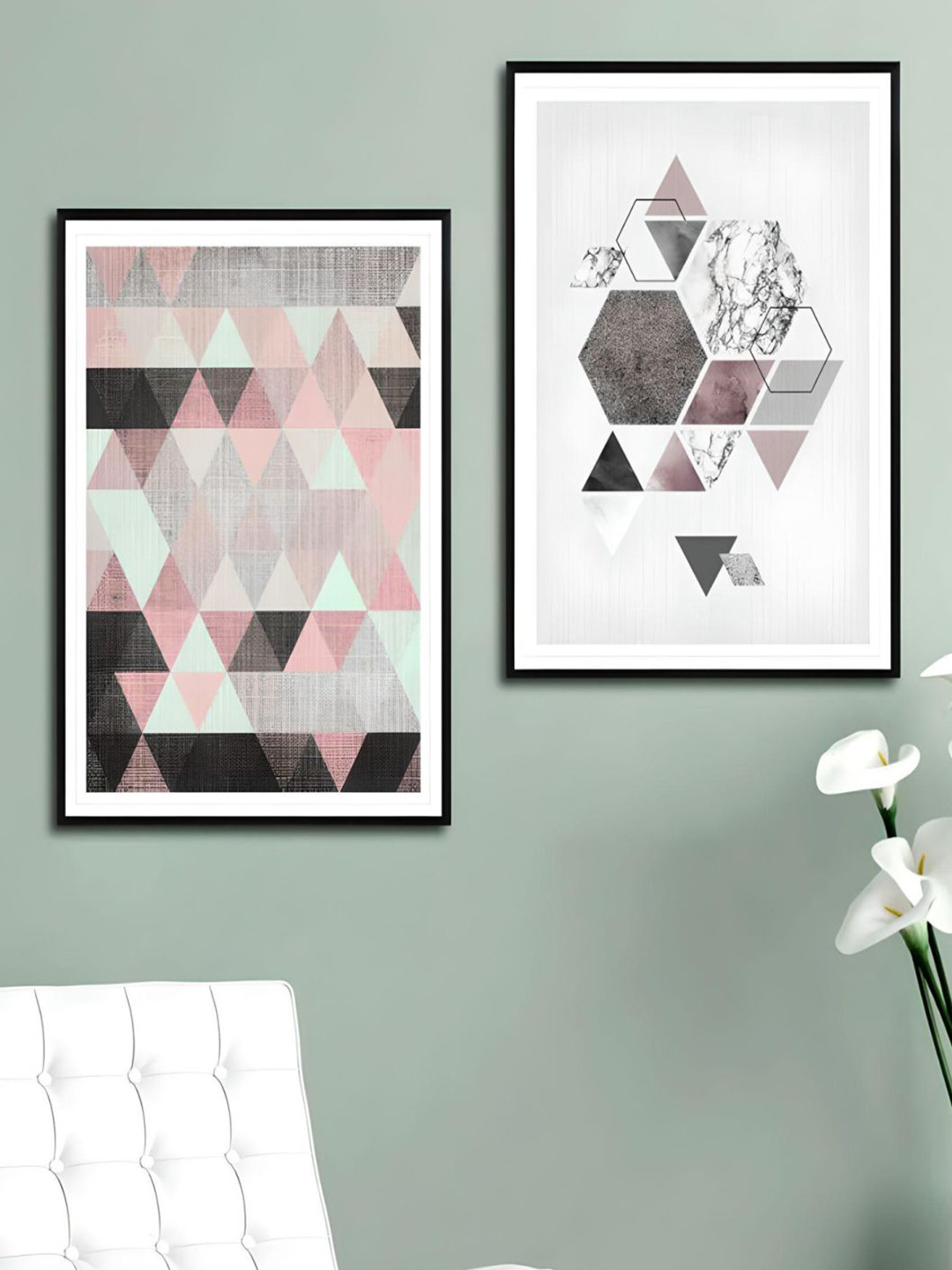 THE HANDMADE FLAIR Canvas 2 Piece Wall Rectangle Paintings Wall Art -40 x 50 In