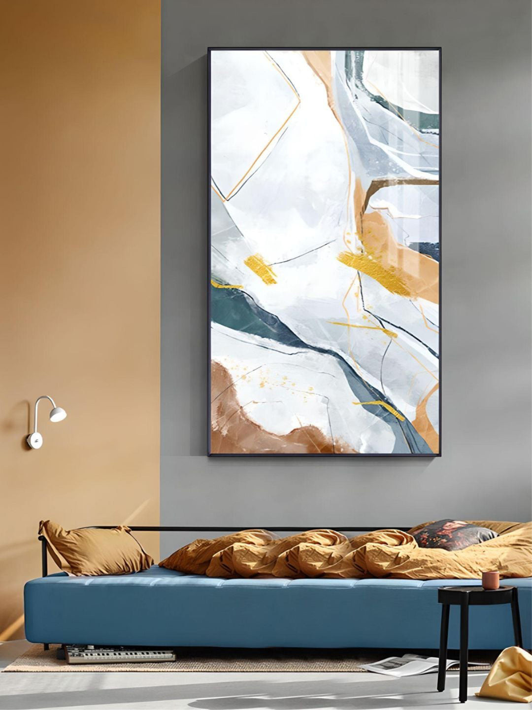 THE HANDMADE FLAIR Canvas Wall Living Room Rectangle Paintings Wall Art -11.8 x 20.87In