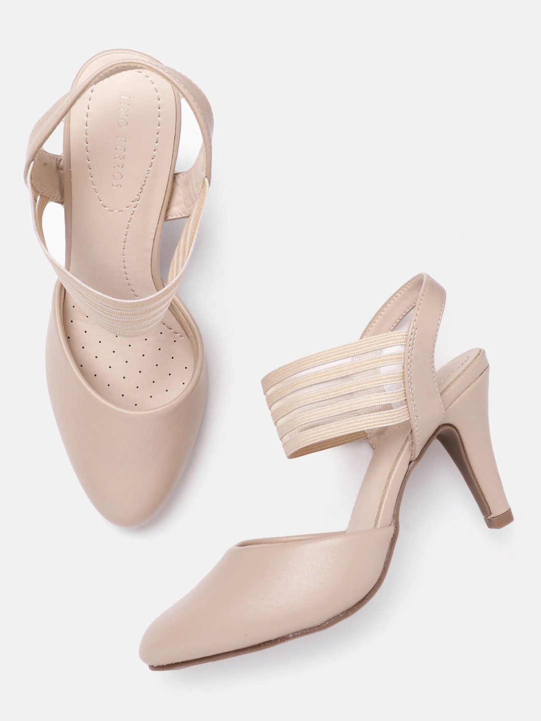 Lino Perros Back Strap Kitten Heels Pumps