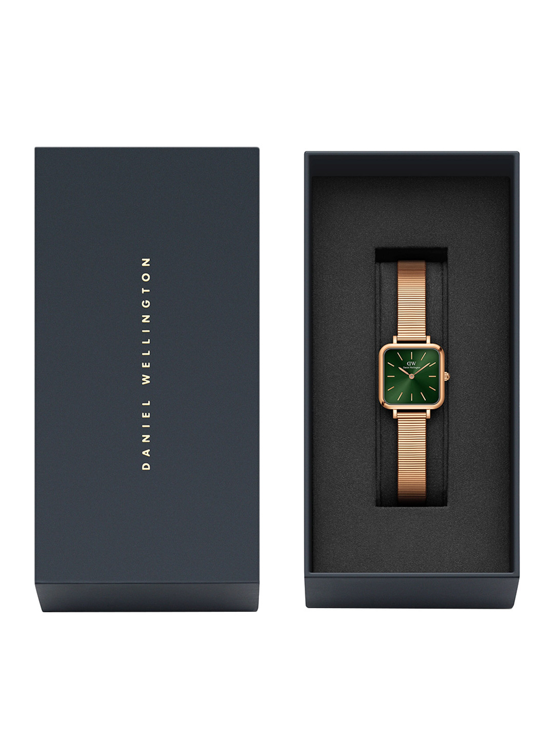 Daniel Wellington Women Quadro Studio Dial Emerald Green 22 mm Analogue Watch DW00100519