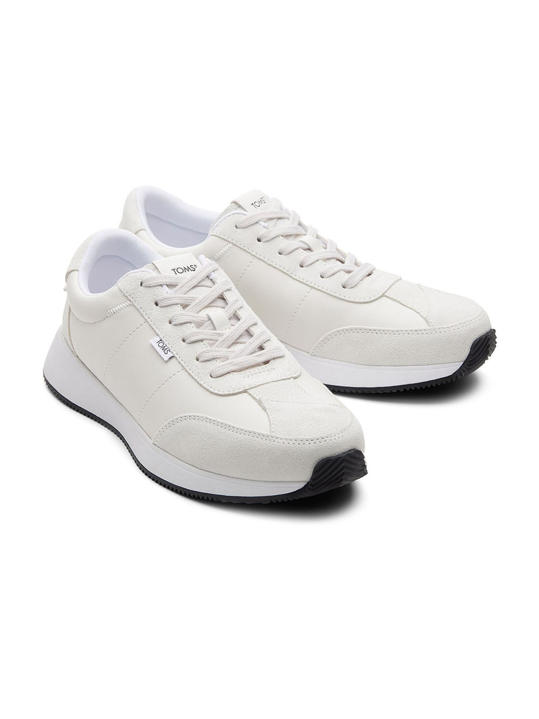 TOMS Men Contrast Sole Leather Sneakers