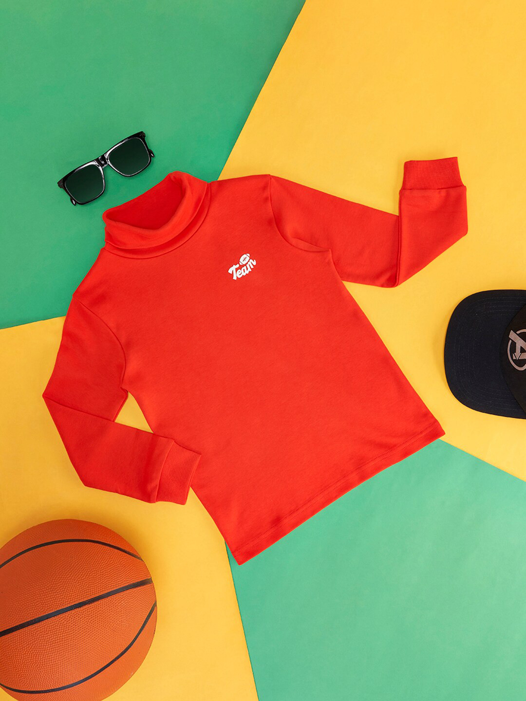 Pantaloons Junior Boys Turtle Neck Cotton Sweatshirt