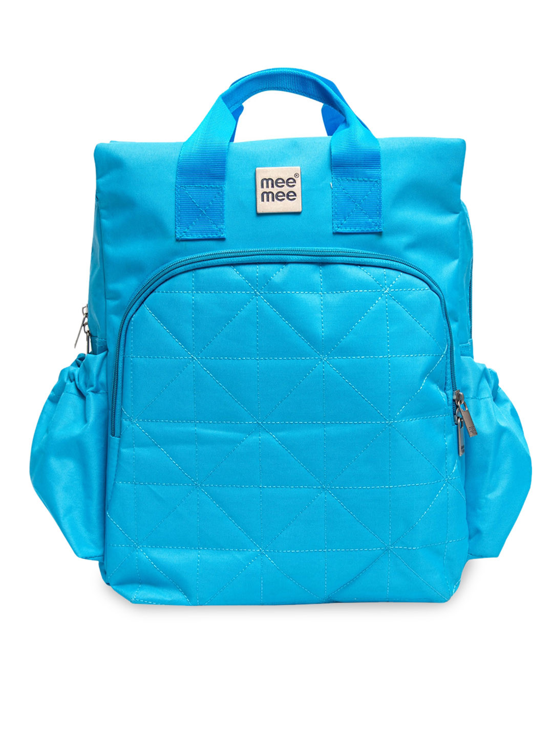 Mee Mee Light Blue Solid Diaper Bag