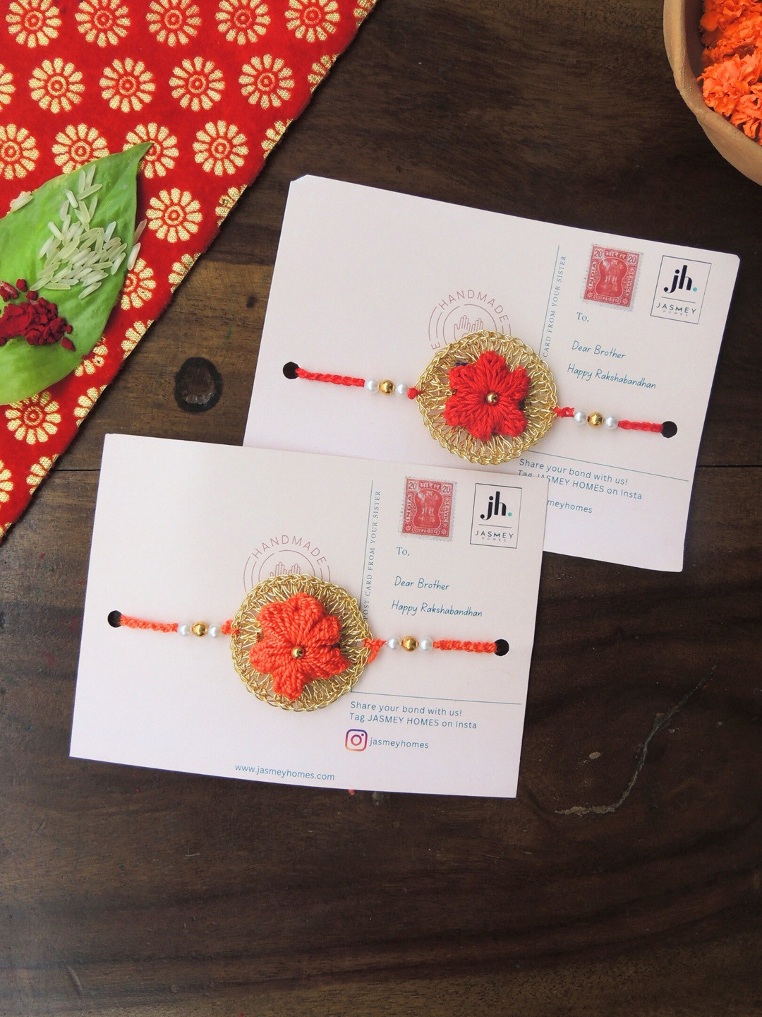 JASMEY HOMES Set Of 4 Chakra Rakhi