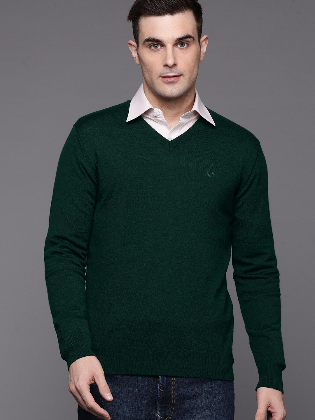 Allen Solly V-Neck Acrylic Pullover