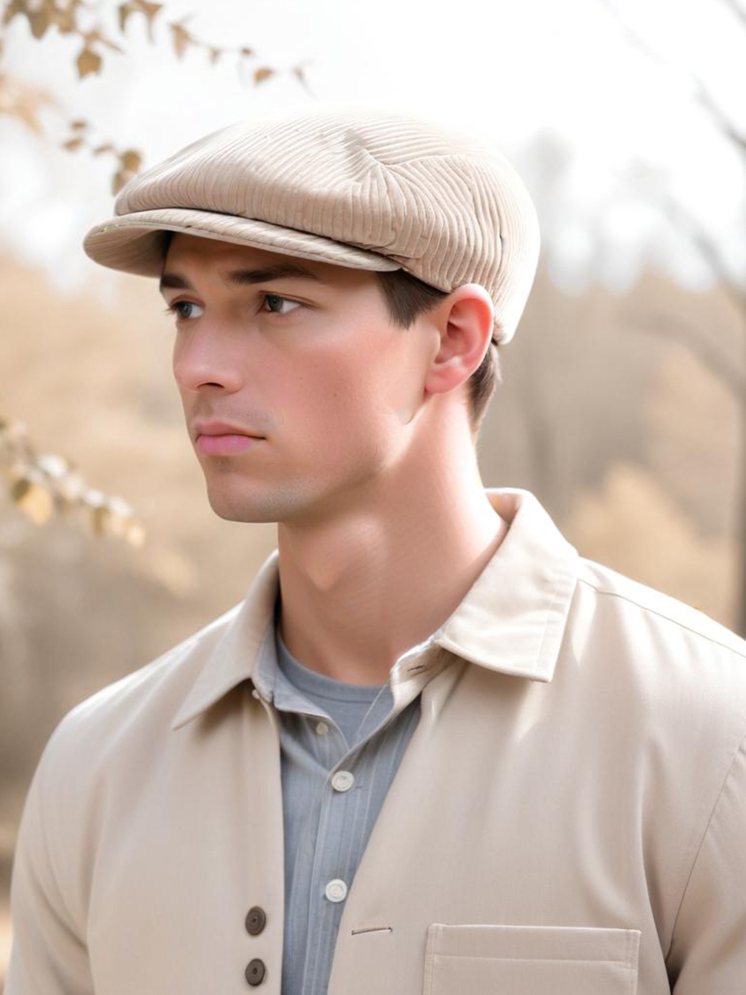 Corduroy flat caps for men store