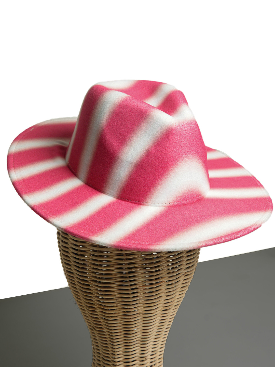 CHOKORE Women Striped Woollen Fedora Hat