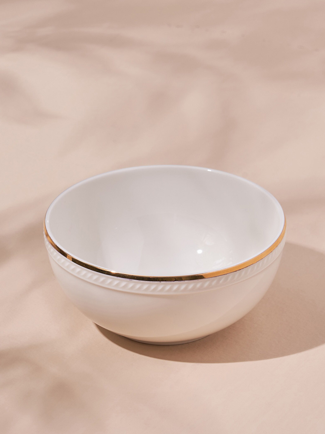 Home Centre Marshmallow White Stoneware Katori 380ml