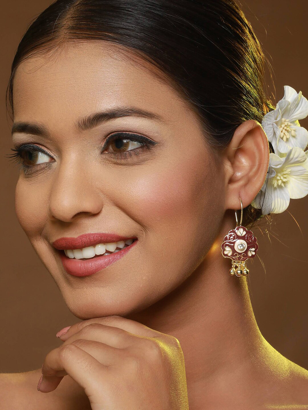 Anouk Set of 2 Meenakari Gold-Plated Drop Earrings