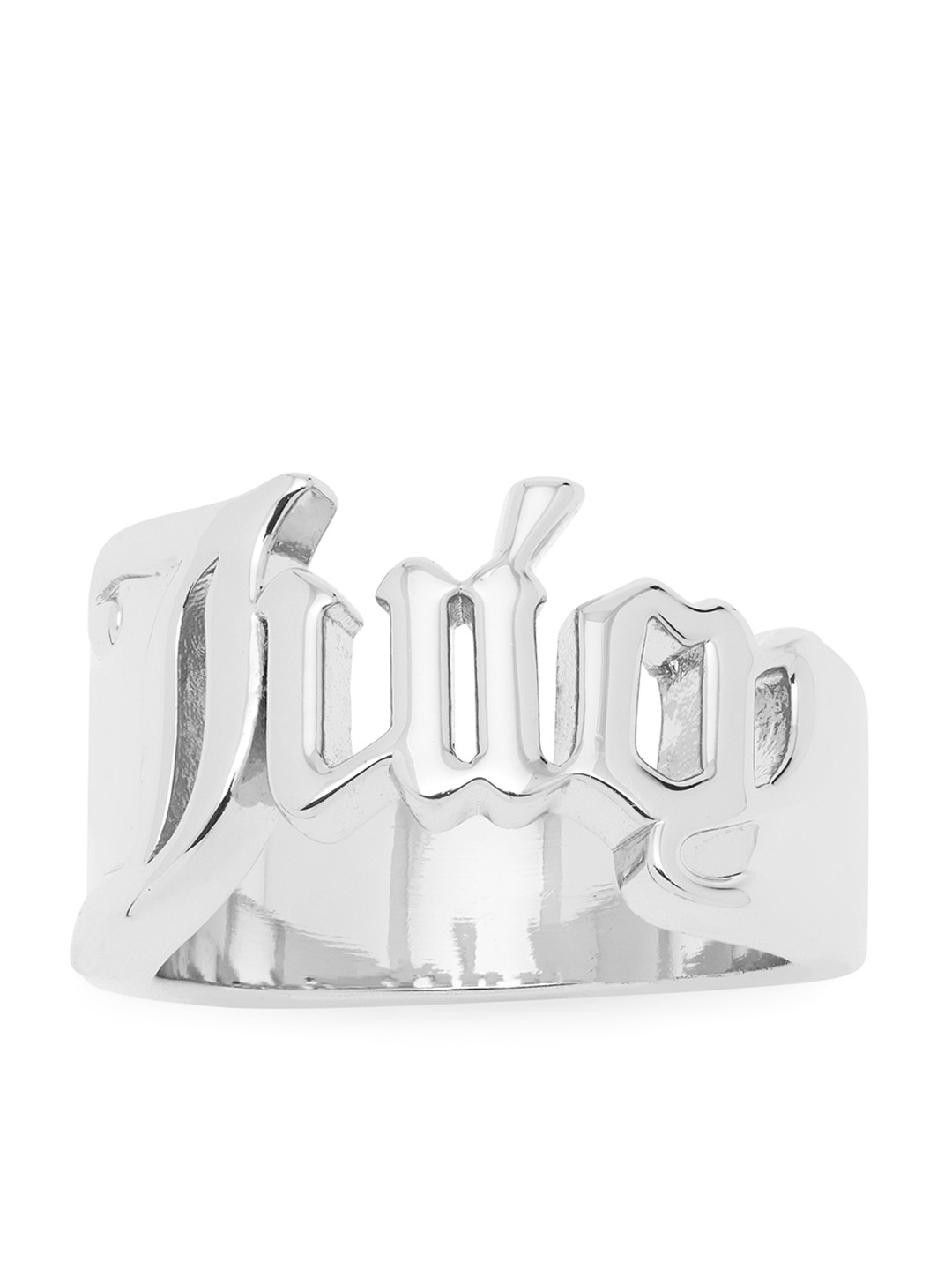 Juicy Couture Silver-Plated Initial Charm Finger Ring