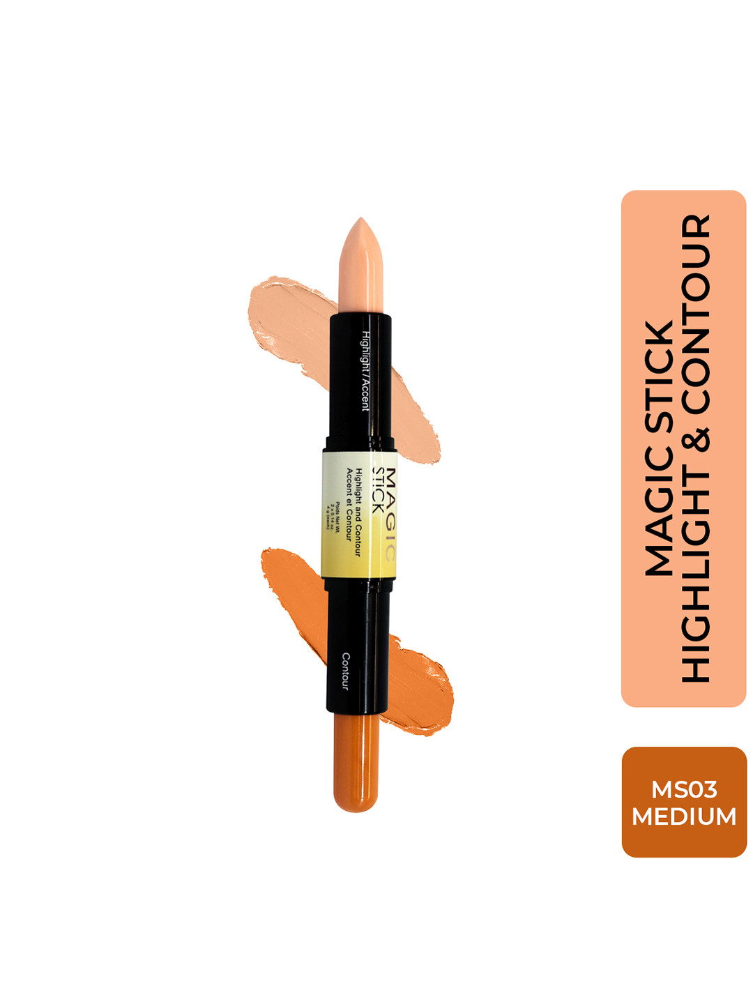Half N Half Magic Stick 2-In-1 Cover Perfection Highlight & Contour Concealer - Medium