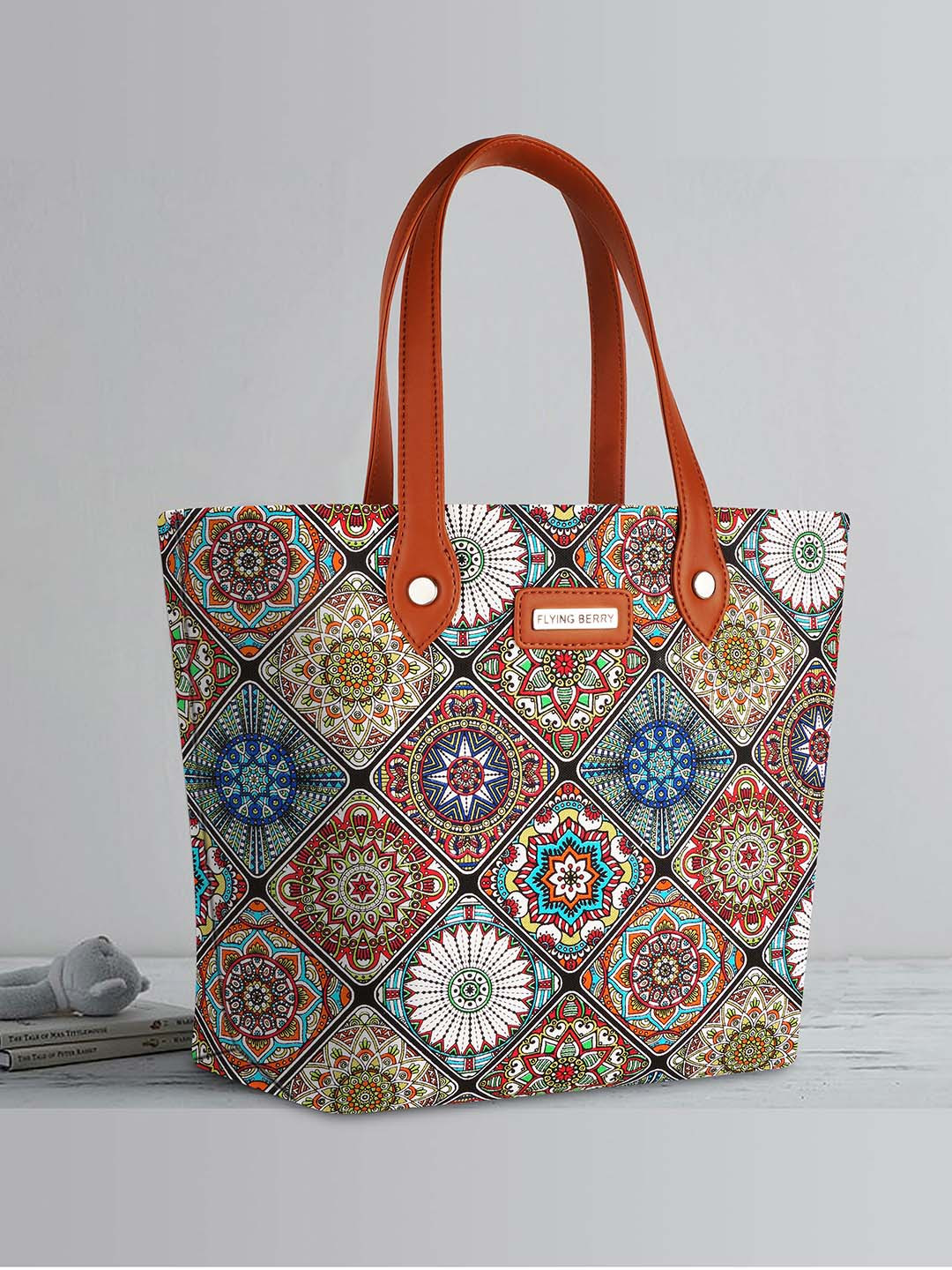 FLYING BERRY Printed Oversized Shopper Tote Bag