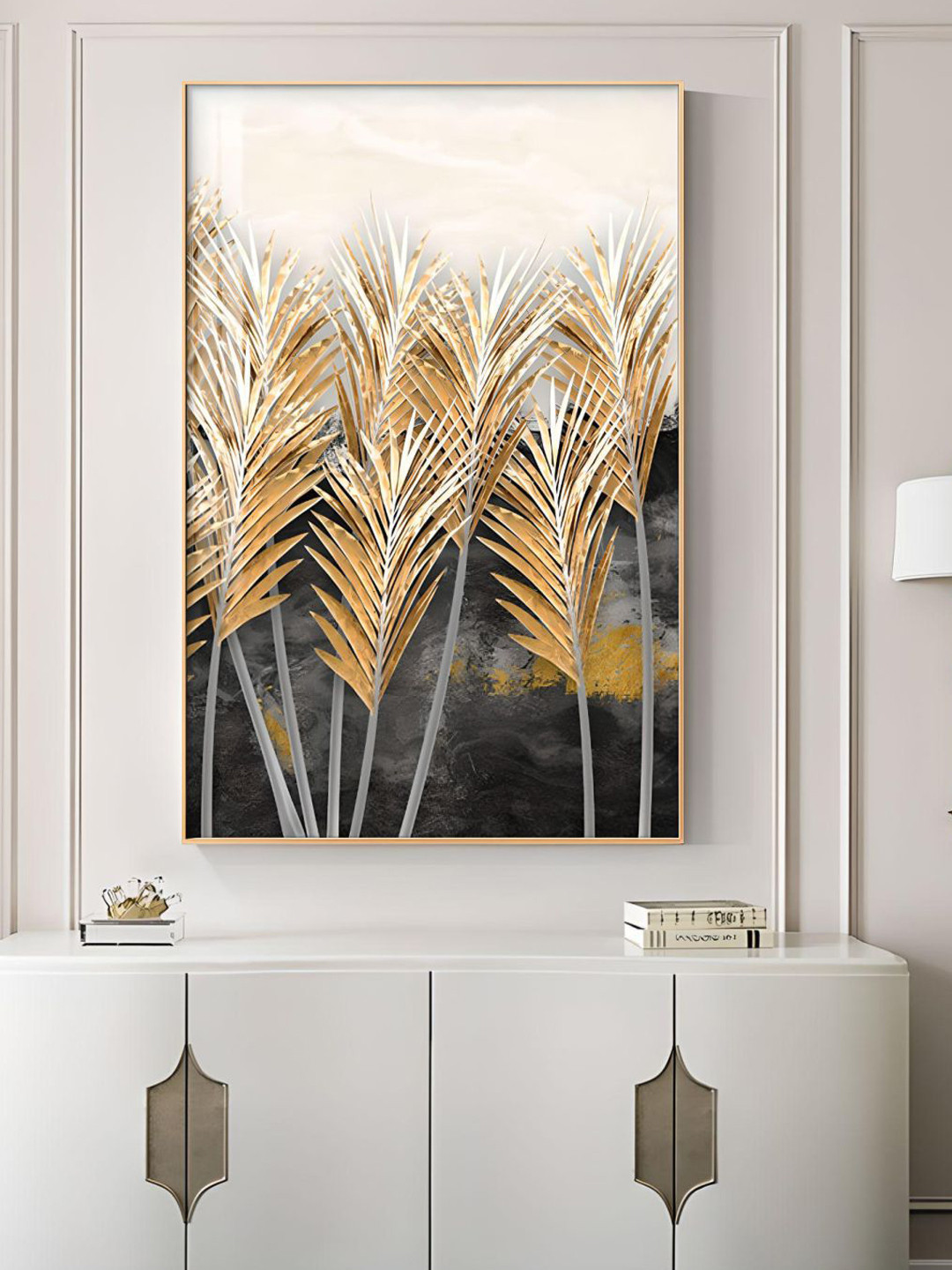 THE HANDMADE FLAIR Crystal Porcelain Canvas Rectangle Paintings Wall Art -17.7 x 11.8 In