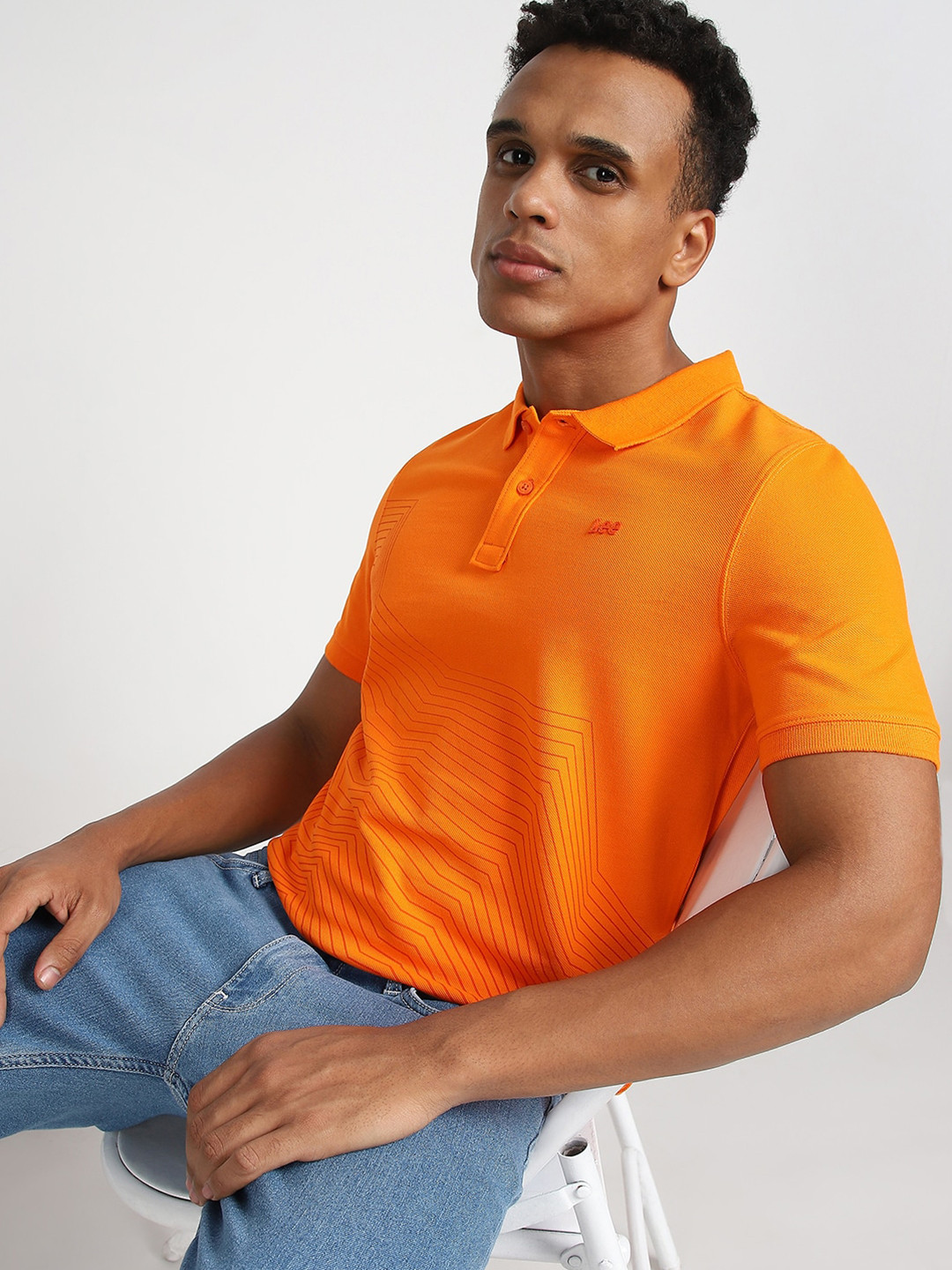 Lee Polo Collar Short Sleeve Slim Fit Cotton T-shirt