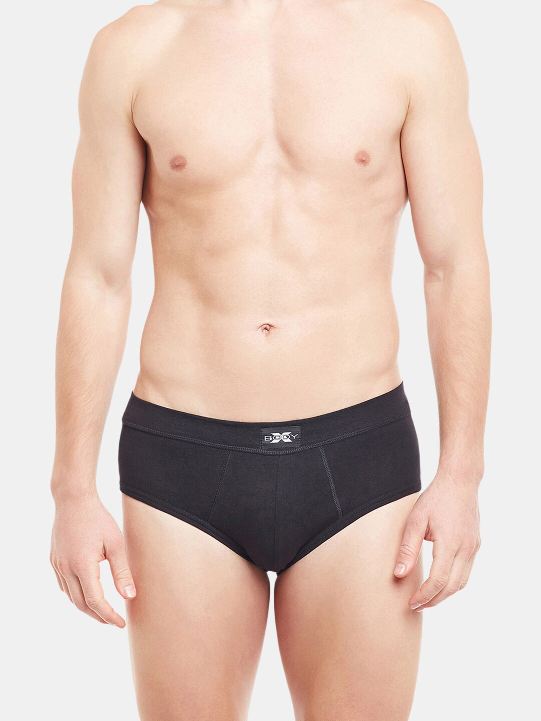 BODYX Men Low-Rise Basic Briefs BX14B-BLACK-XL