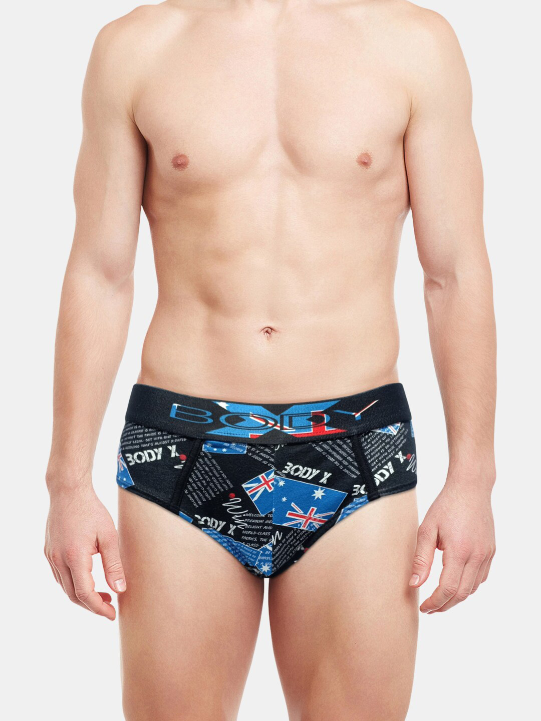 BODYX Graphic Printed Pure Cotton Basic Briefs BX01B-PRINT-6-S