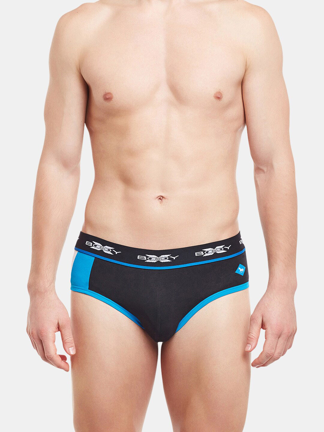BODYX  Men Colourblocked Basic Briefs BX02B-BLACK-S