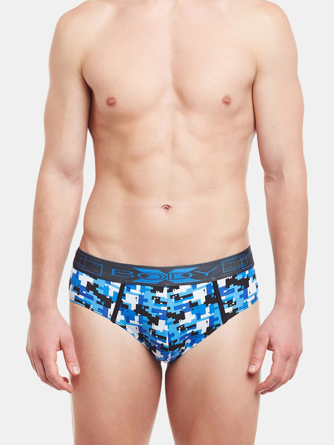 BODYX Men Abstrat Printed Low-Rise Basic Briefs BX01B-PRINT-2-S