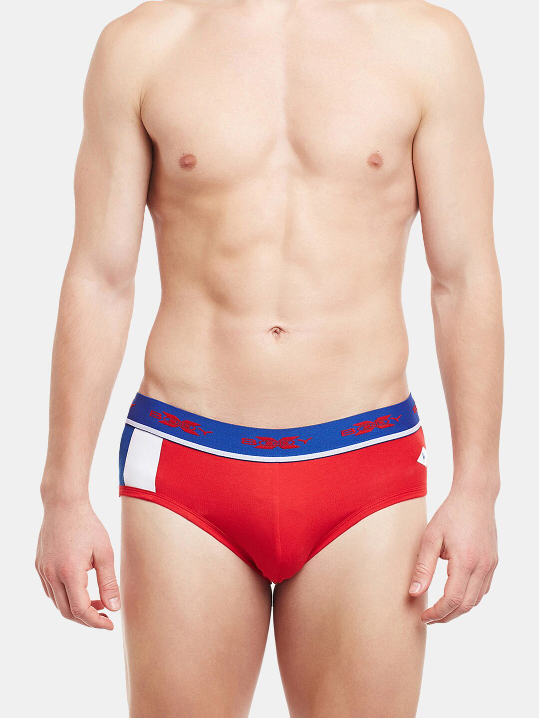 BODYX Colorblocked Low Rise Basic Briefs BX02B-RED-XL