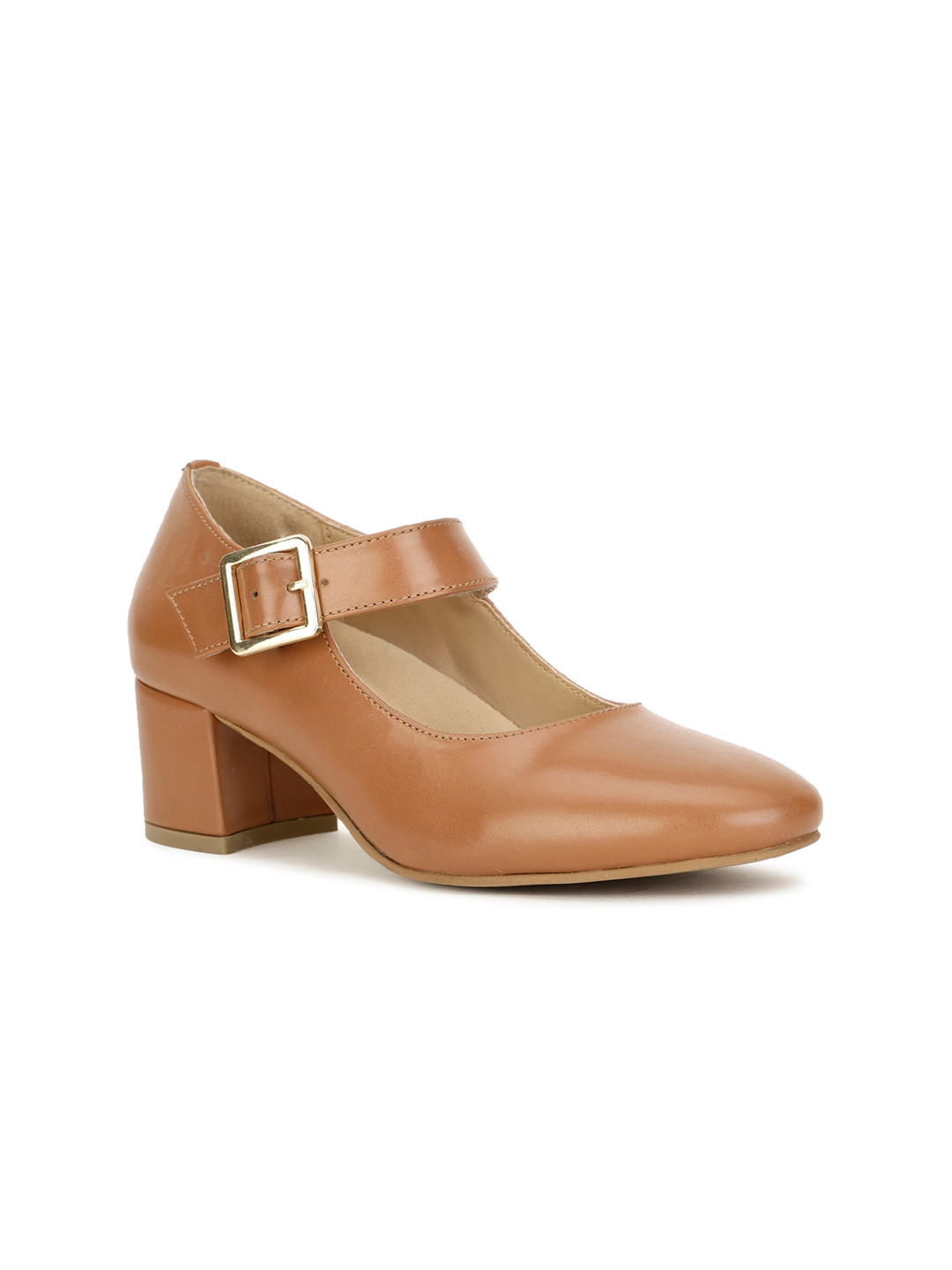 Bata Round Toe Block Heel Mary Janes