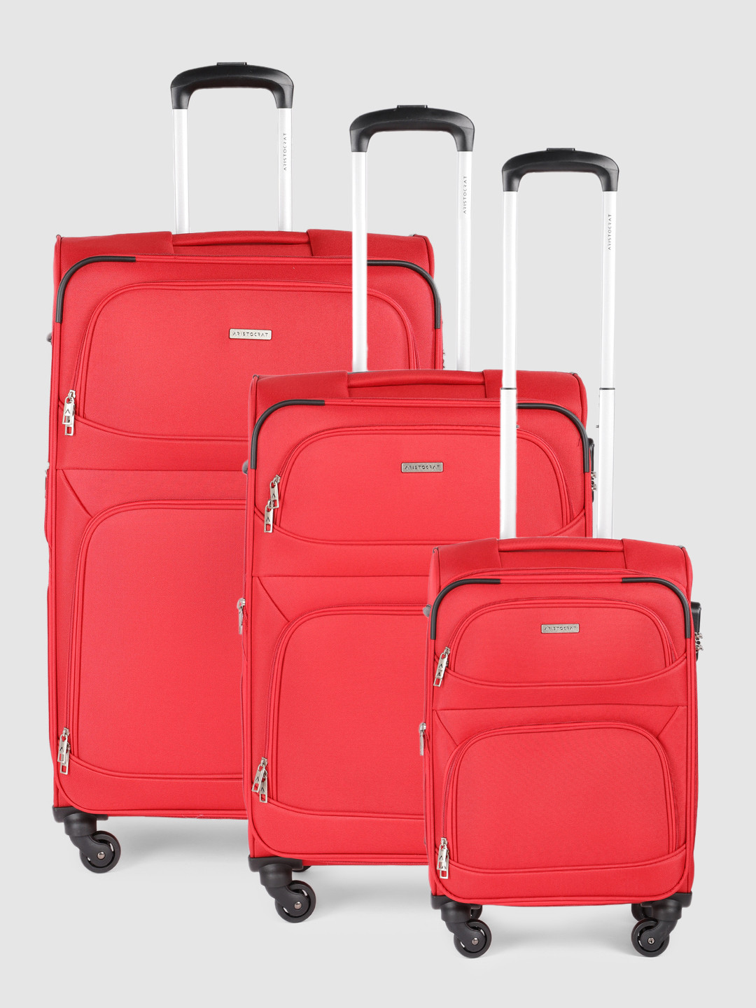 Aristocrat Set Of 3 Trigon 4W Trolley Suitcases