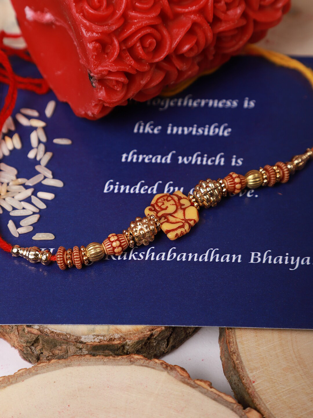 Anouk Rakhi and 1 Greeting Card Gift Set