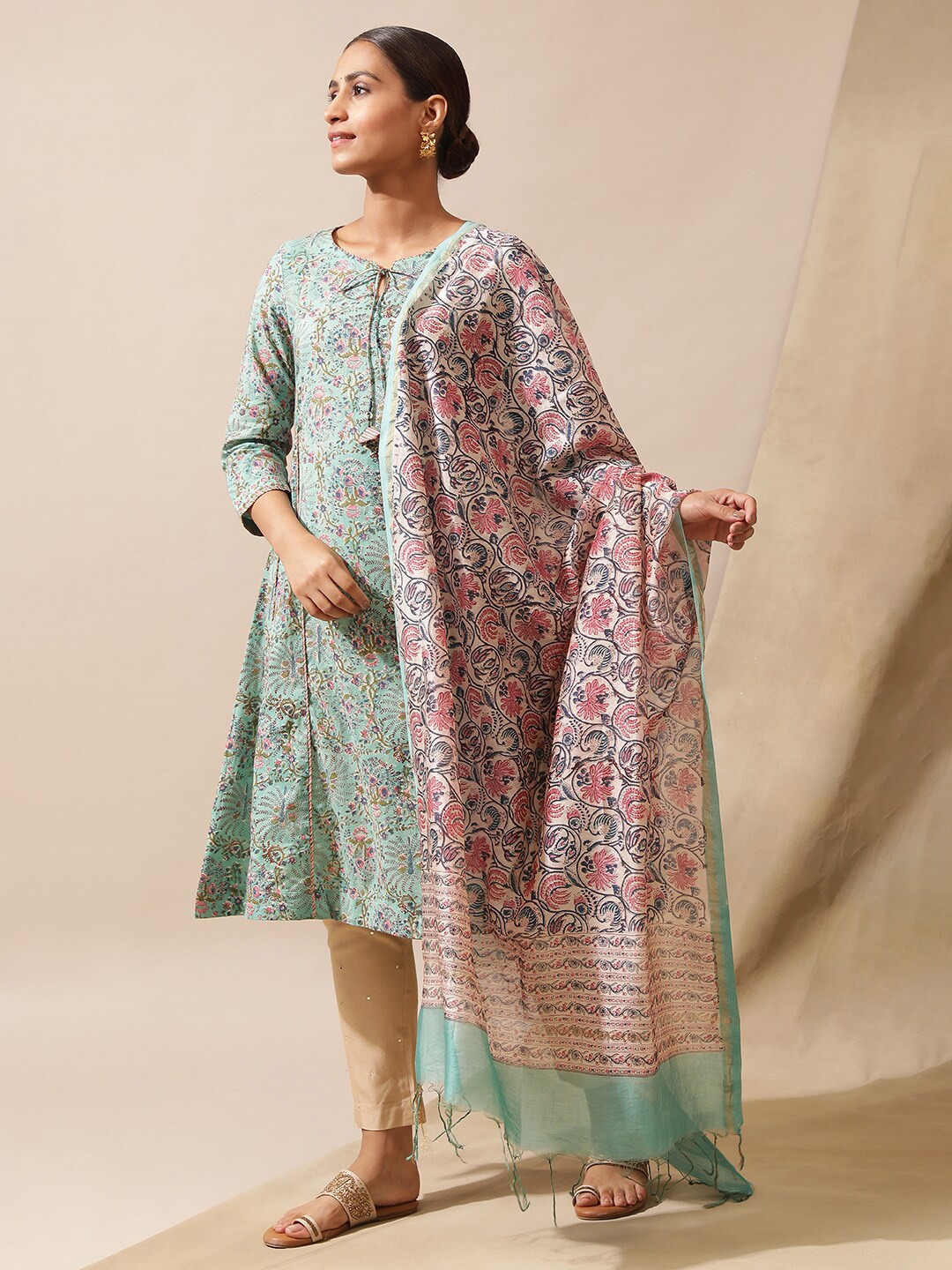 W The Folksong Collection Printed Dupatta