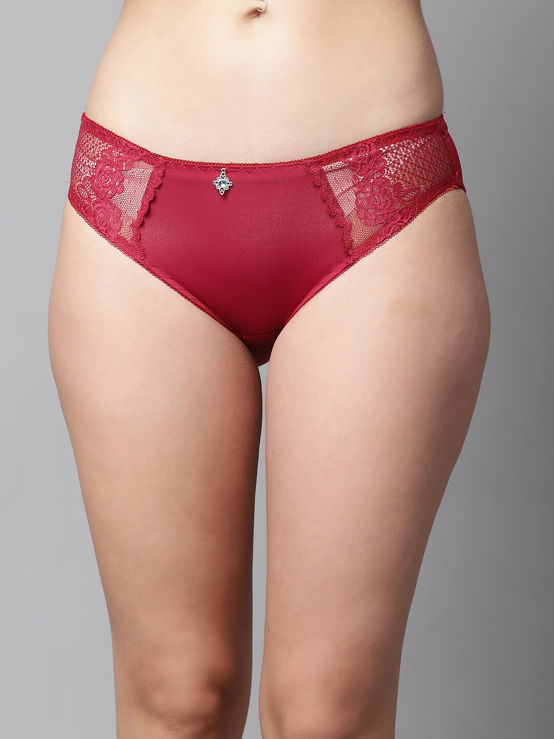 PrettyCat Self-Design Bikini Briefs PC-PA-6098-RED-S