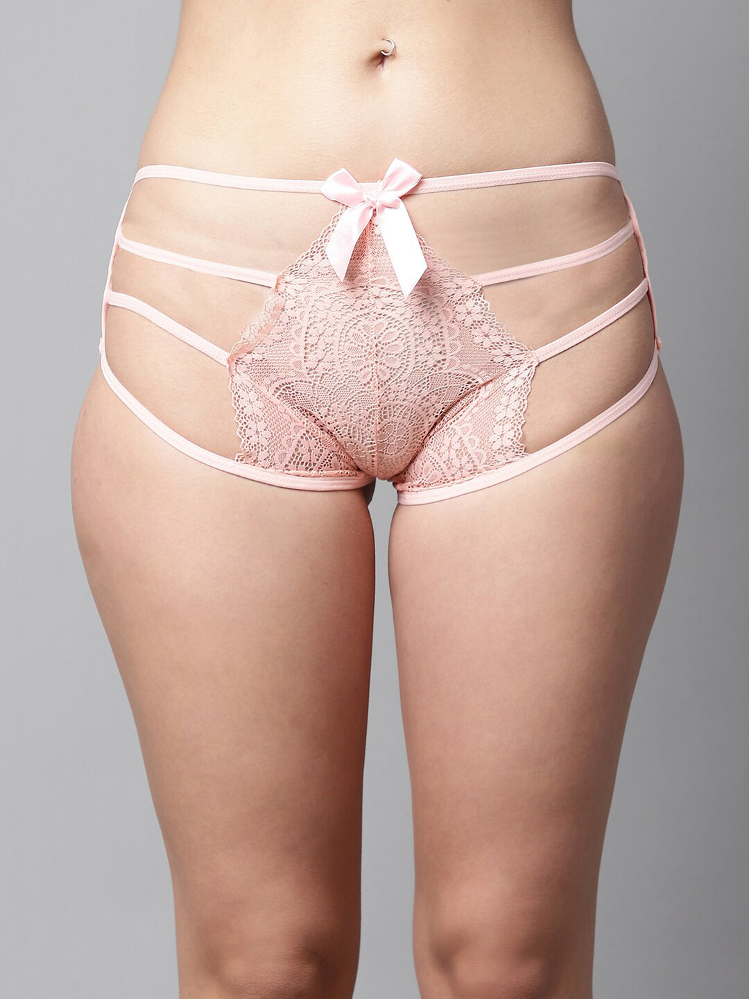 PrettyCat Self-Design Lace Bikini Briefs PC-PA-9010-PNK-M