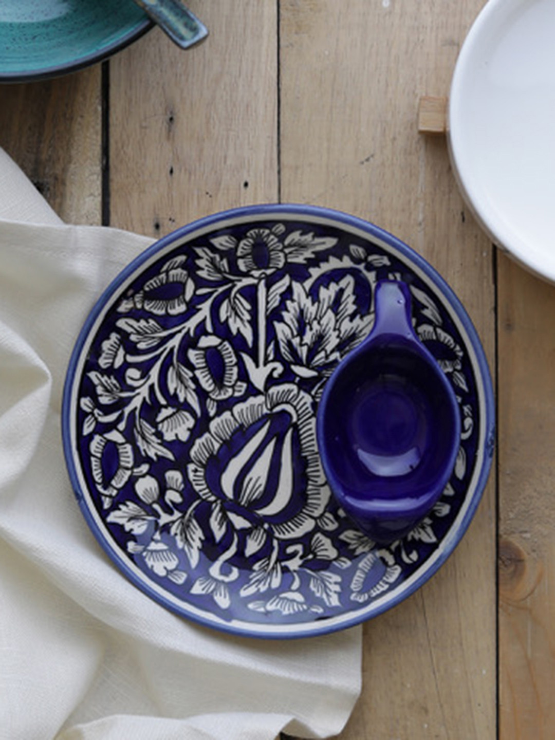 MIAH Decor Blue Printed Ceramic Set