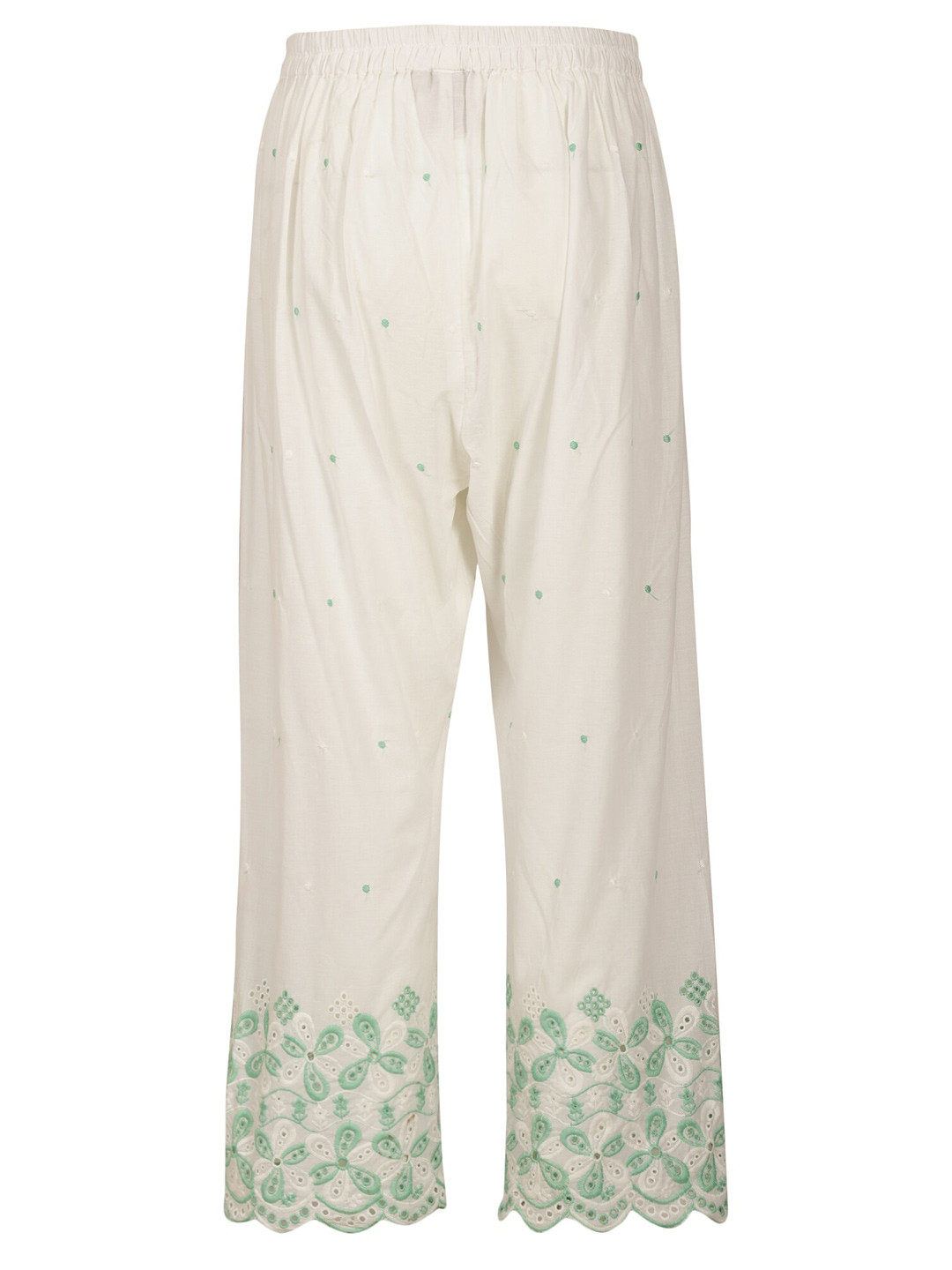 Spring Soul Floral Hem Design Cotton Palazzos