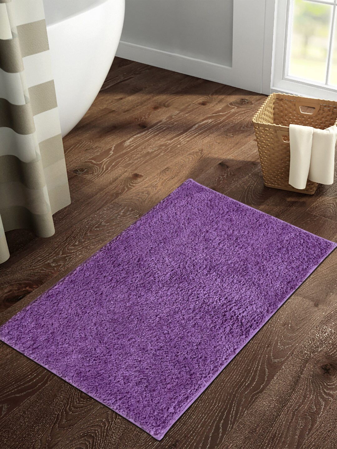 SPACES Violet Drylon Textured Large Bath Mat