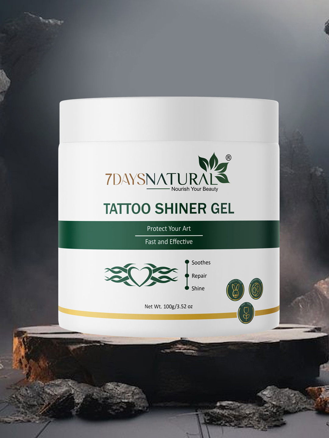 7DAYSNATURAL NATURAL Premium Tattoo Shiner Gel For Unisex- 100g