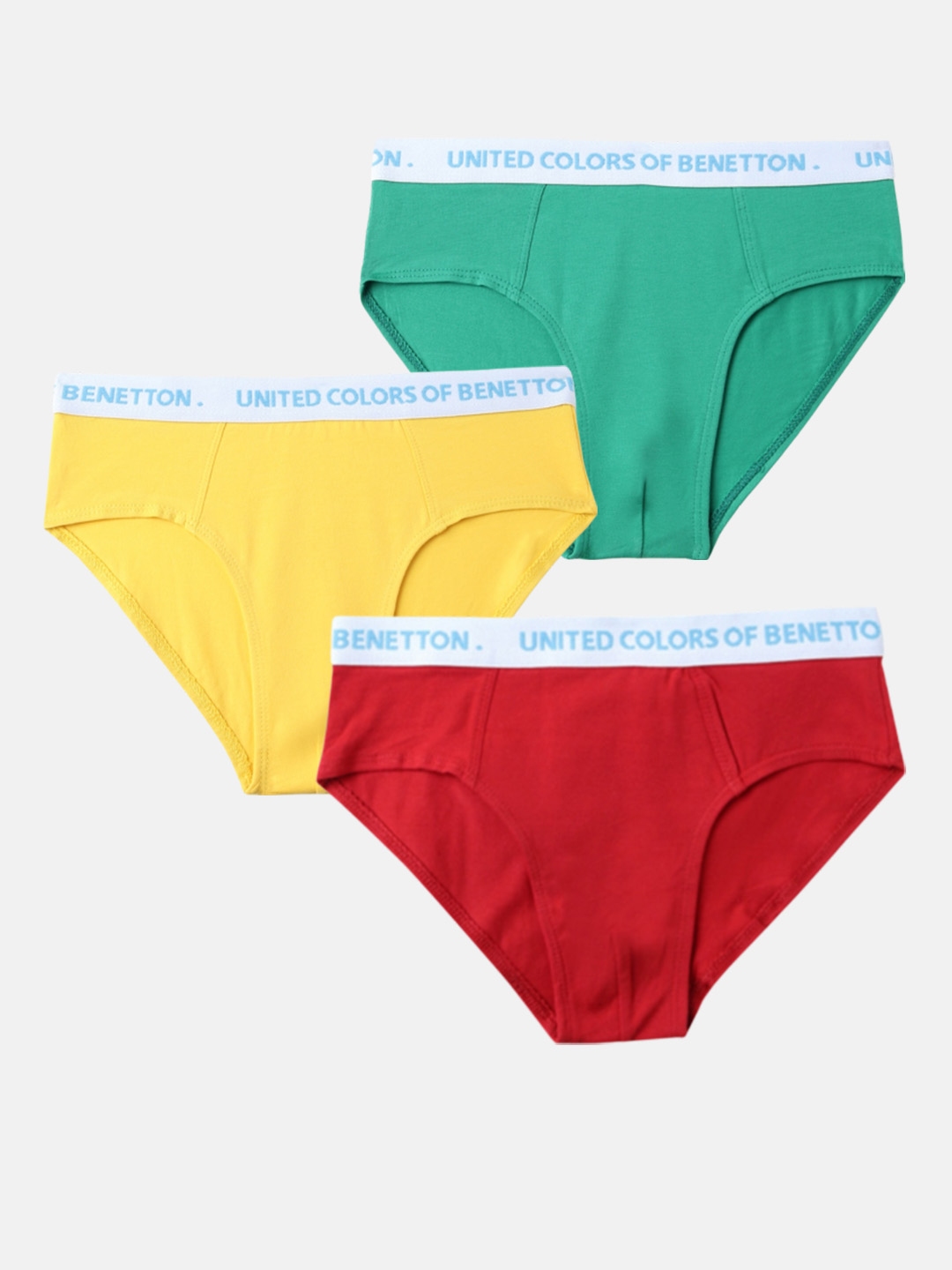 Buy UNITED COLORS OF BENETTON Pack of 3 Solid Colour Low Rise