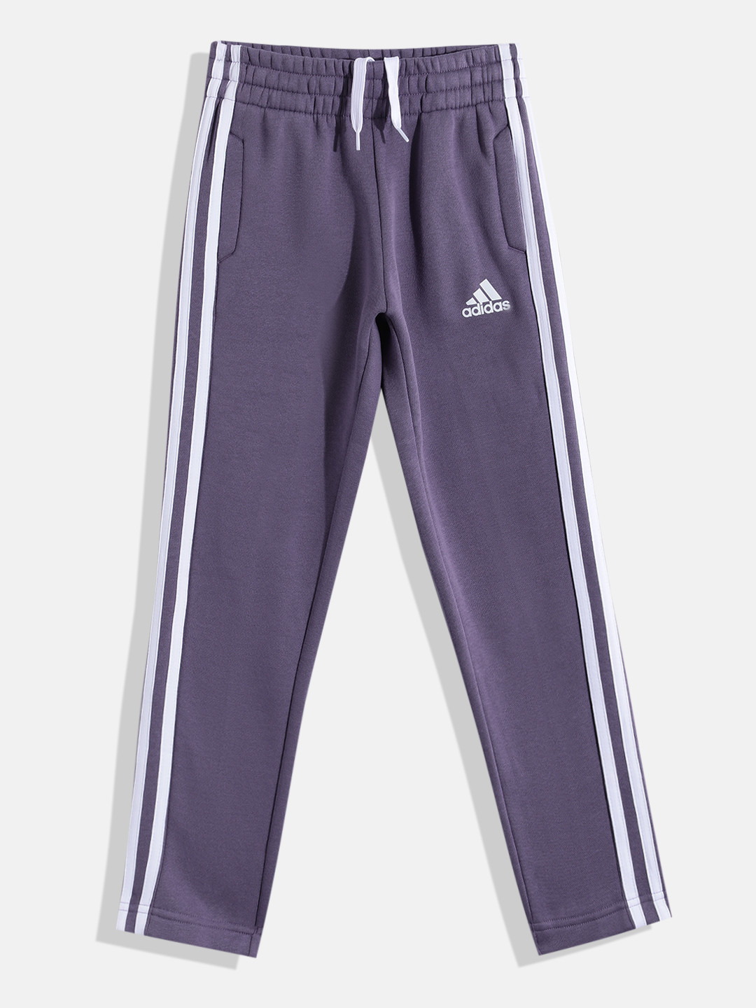 ADIDAS Boys FLEECE 3S PAN Side Striped Track Pants