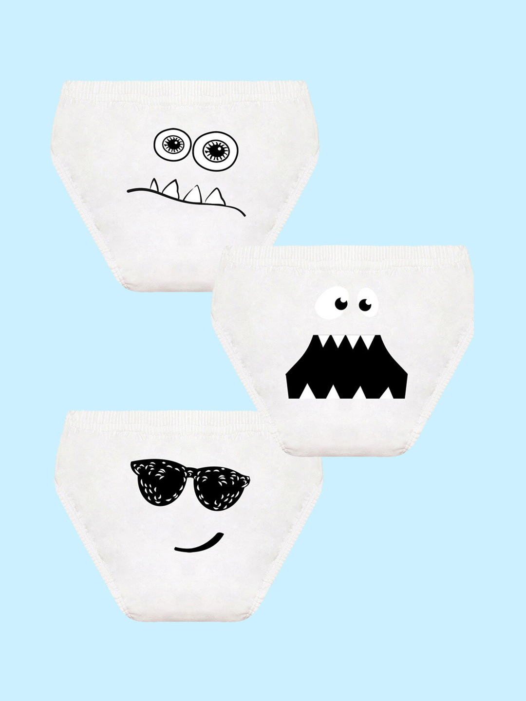 NUSYL Boys Pack Of 3 Printed Cotton Briefs NUBCBRFPO3.0090