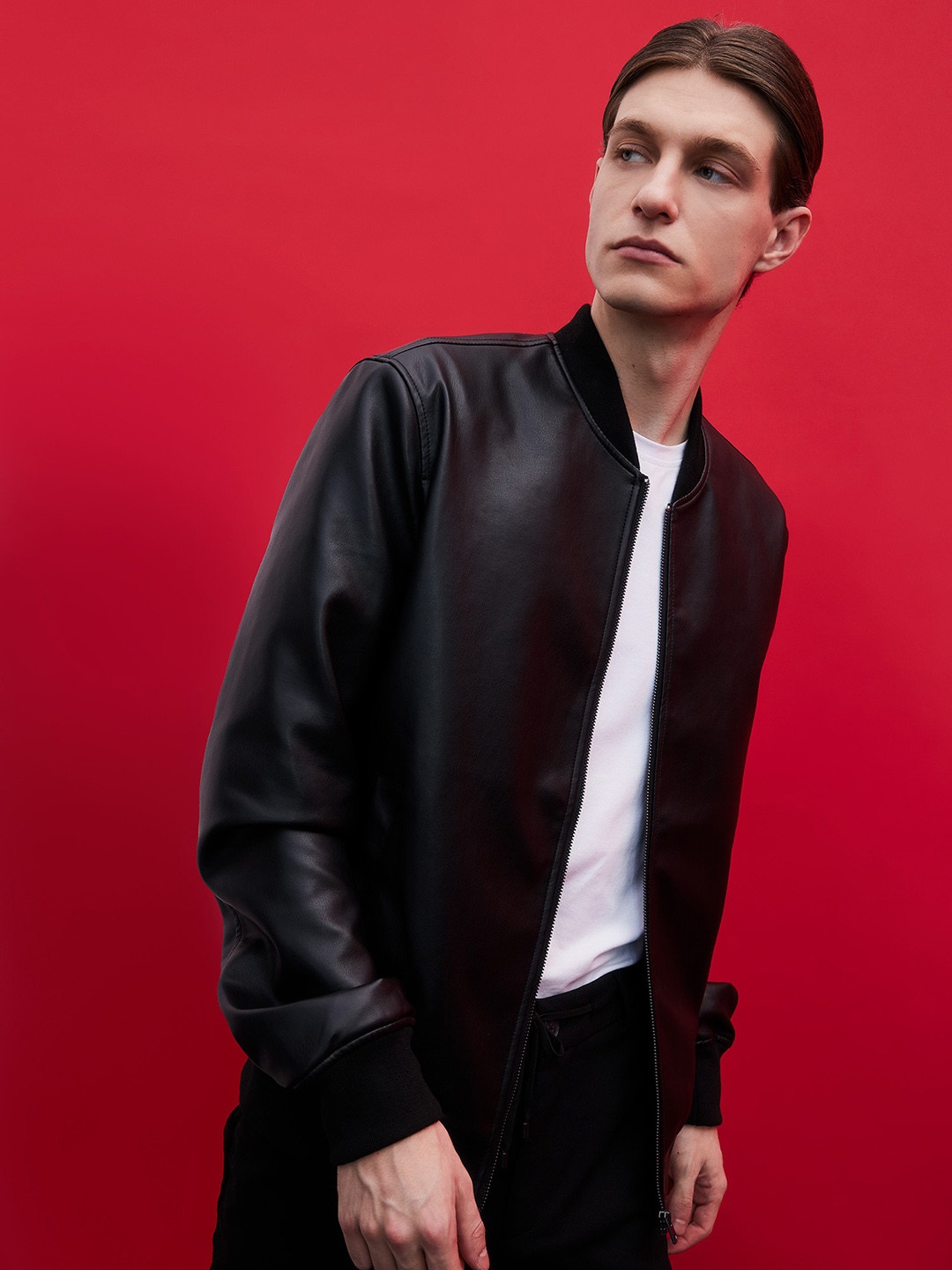 DeFacto Mock Collar Biker Jacket