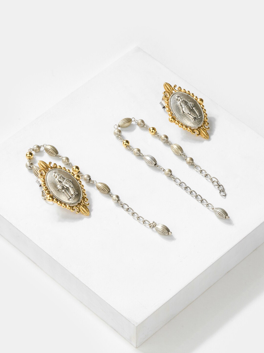 SHAYA Silver & Gold-Plated Contemporary 925 Sterling Silver Ear Cuff Earrings