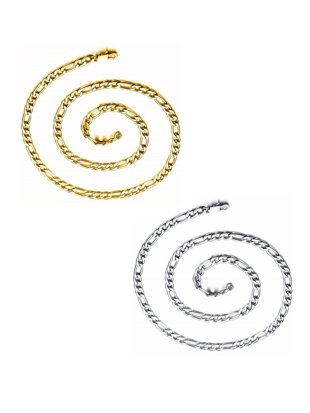 OOMPH Men Set Of 2 Stainless Steel Chain