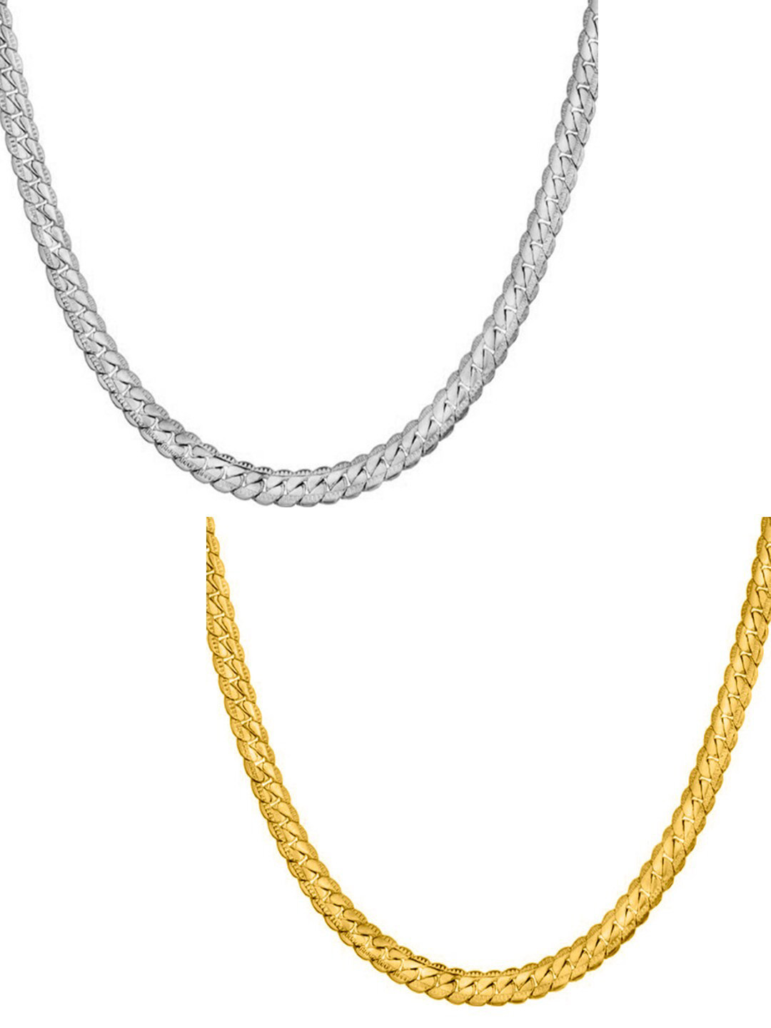 OOMPH Men Set Of 2 Stainless Steel Bracelet