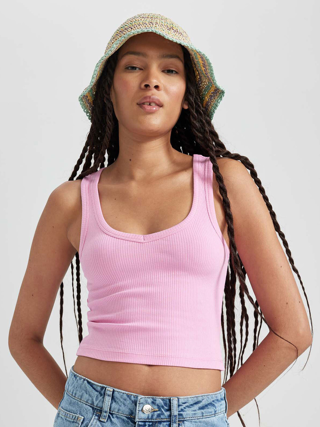 DeFacto Cotton Tank Crop Top