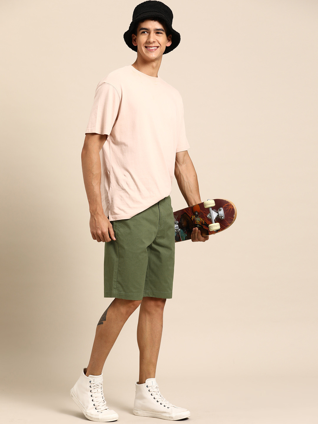 United Colors of Benetton Men Slim Fit Twill Shorts