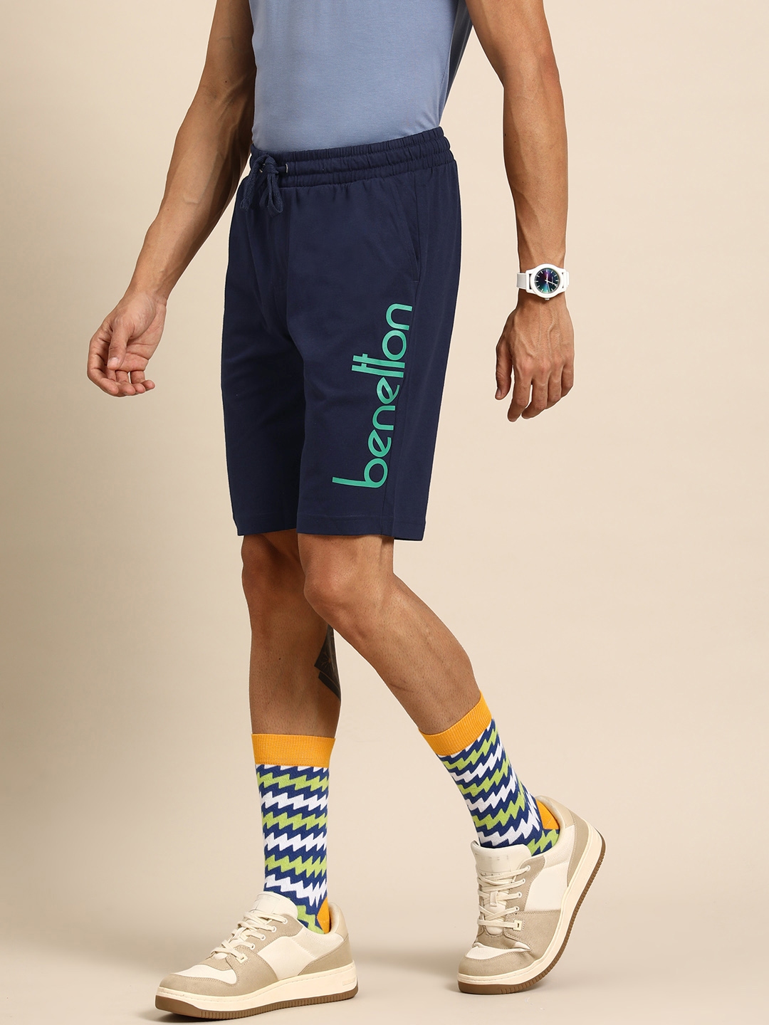 Mens slim fit jersey shorts on sale