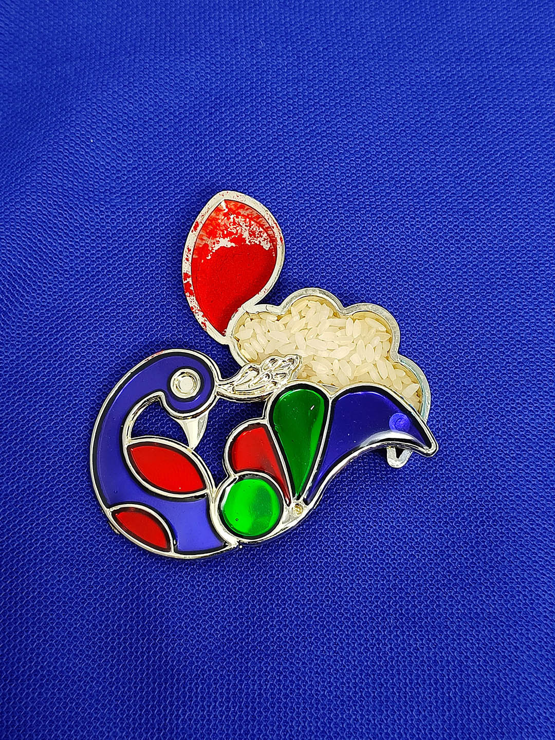 CRAYTON Set of 9 Beaded Rakhi With Roli Chawal Holder